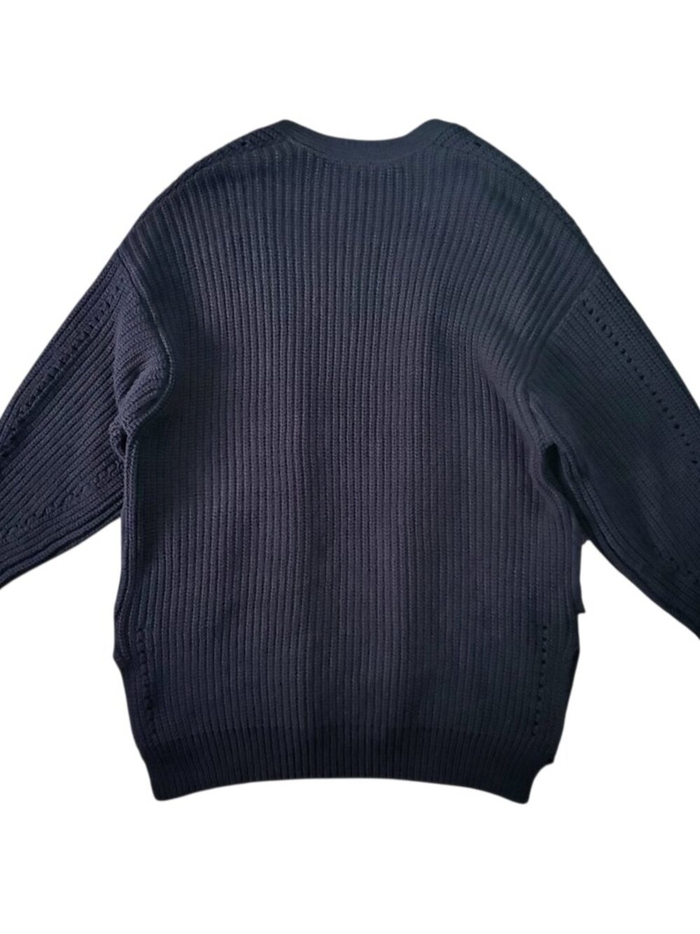 Free People Nightingale Cardigan Knit Open Front in Black - Large - Picture 3 of 9